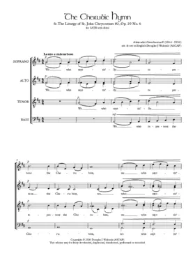 Cherubic Hymn in D Major, Op. 29