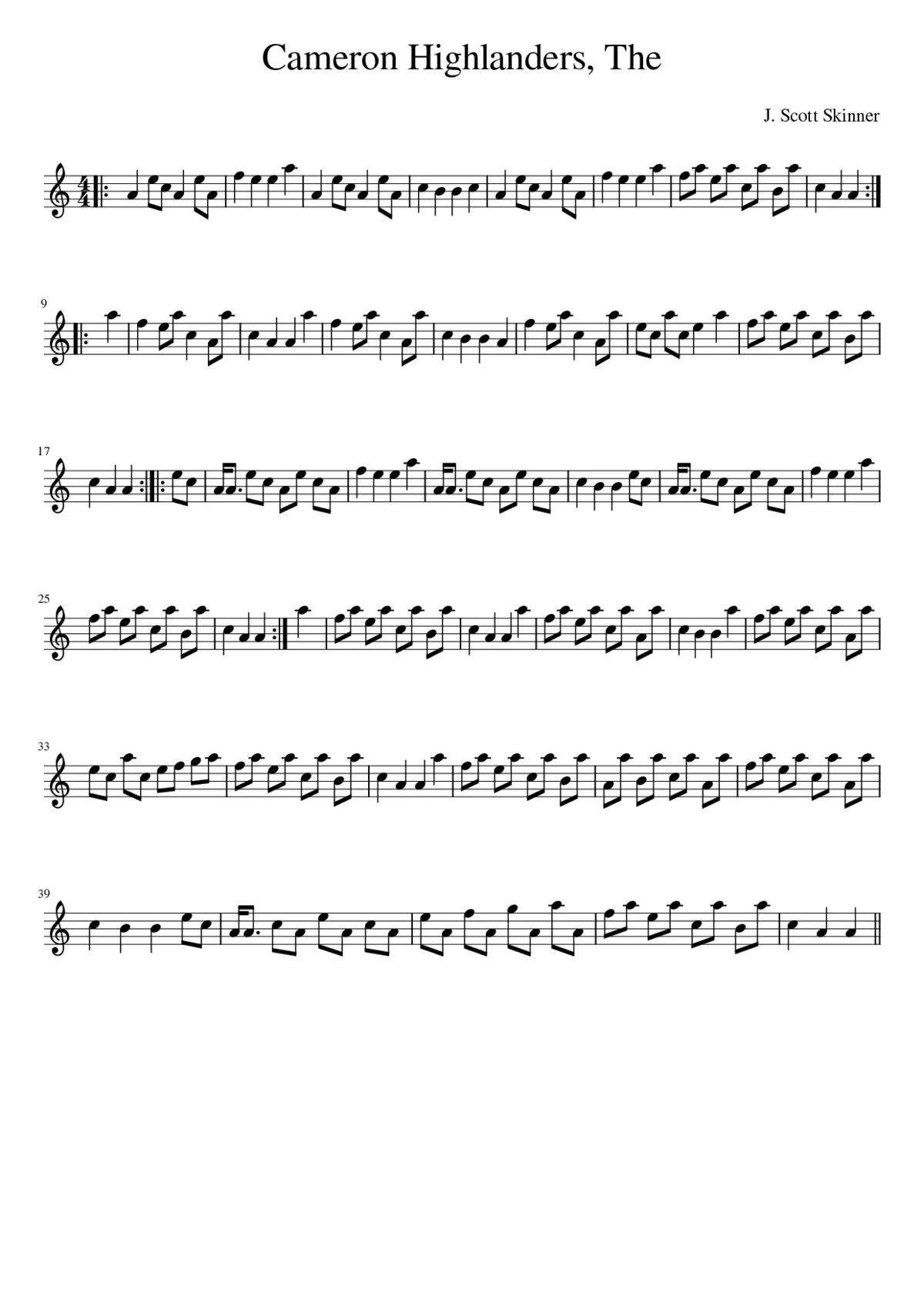 The Cameron Highlanders - Page 1