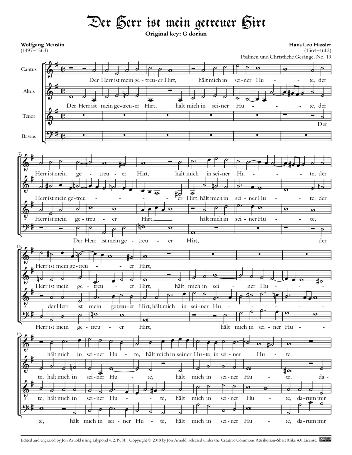 Der Herr ist mein getreuer Hirt - Page 1