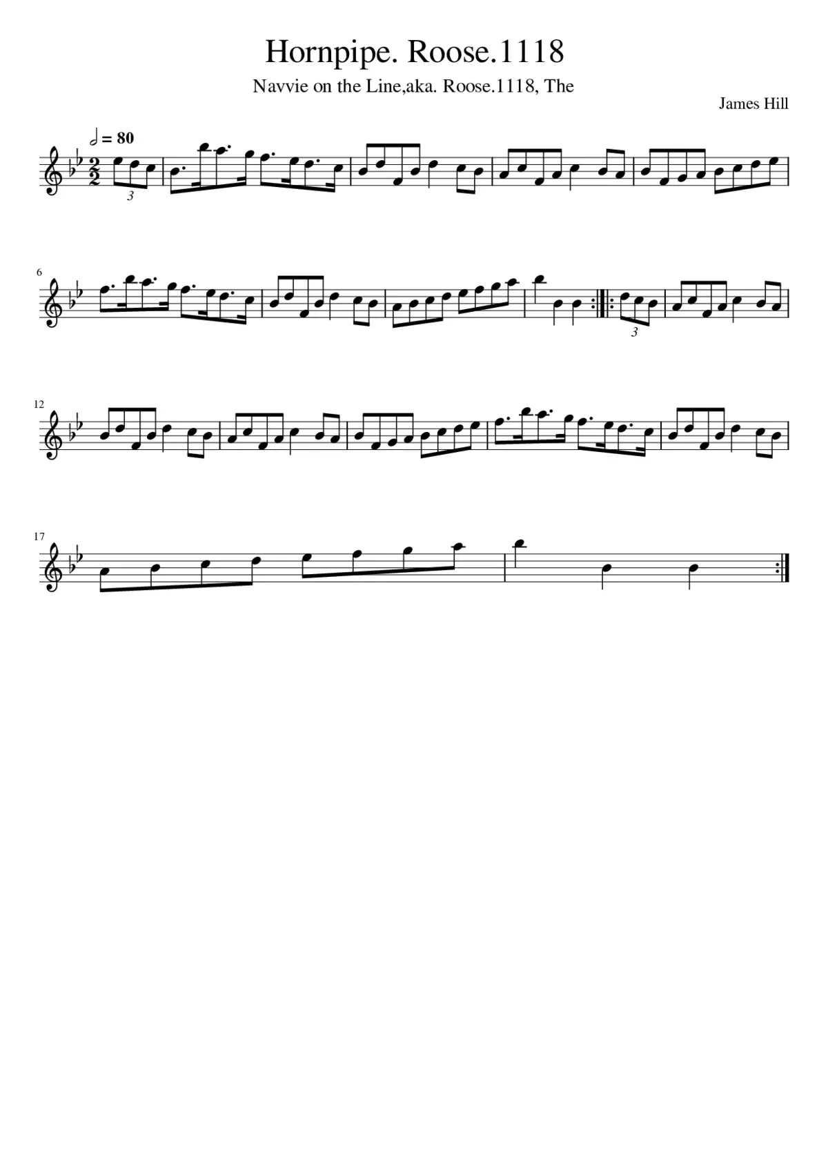 Hornpipe. Roose.1118 - Page 1