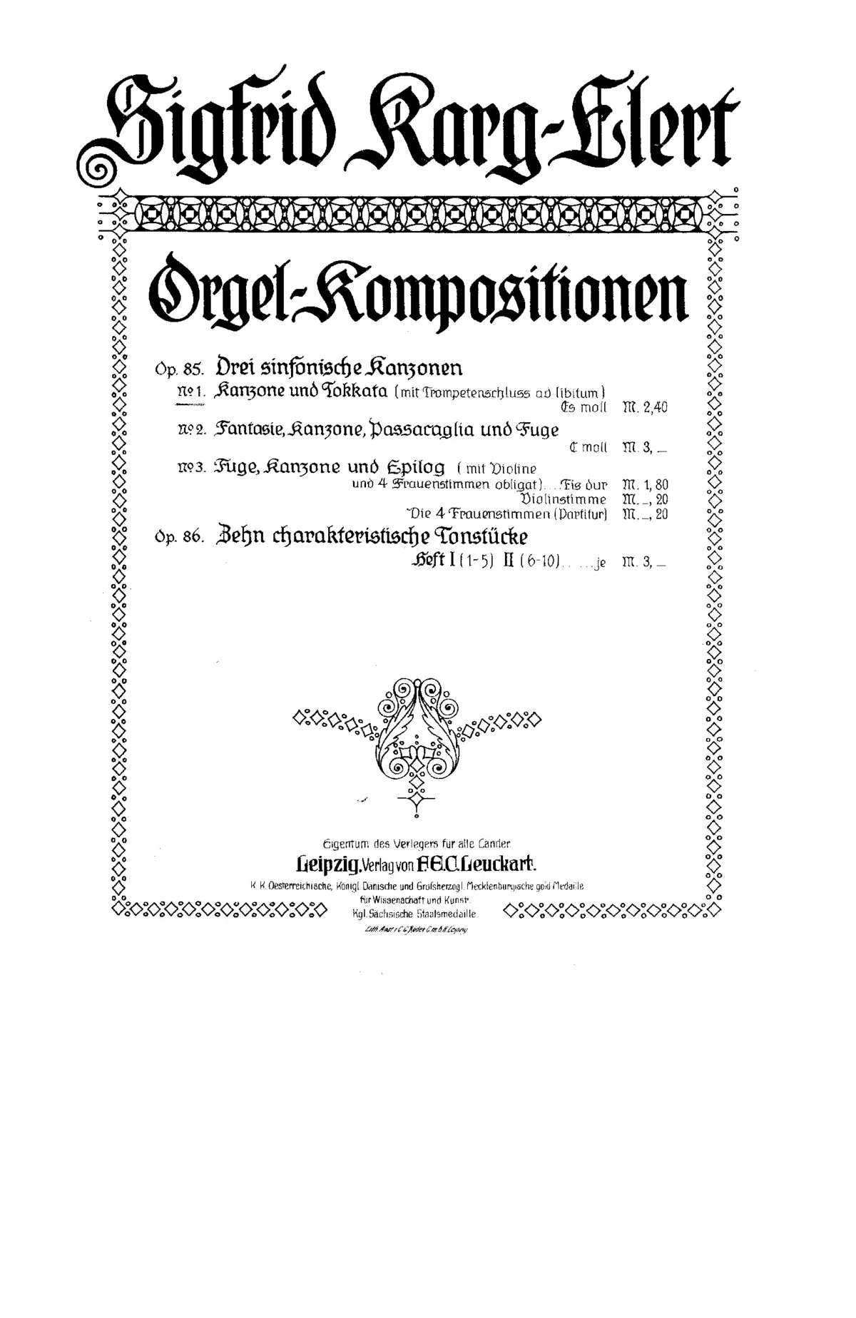 3 Sinfonische Kanzonen - Page 1