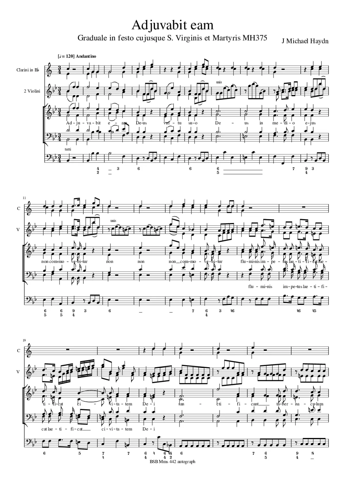 Adjuvabit eam, MH 375 - Page 1