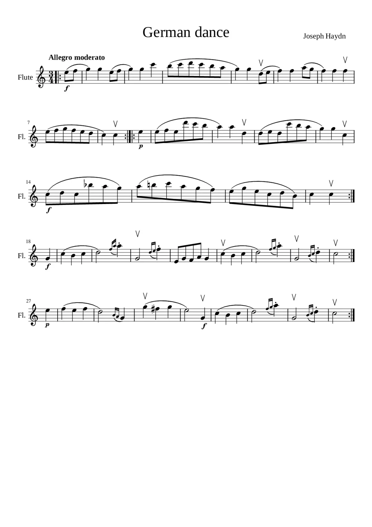 12 German Dances Hob.IX:Anh - Page 1