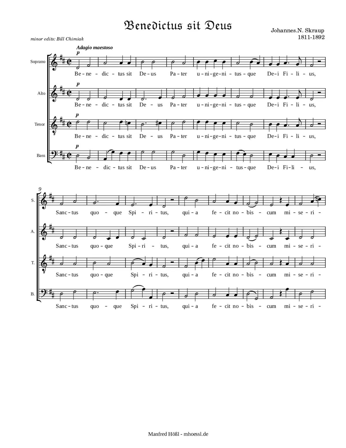 Benedictus sit Deus - Page 1