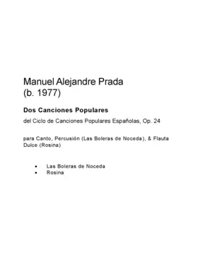 Dos Canciones Populares