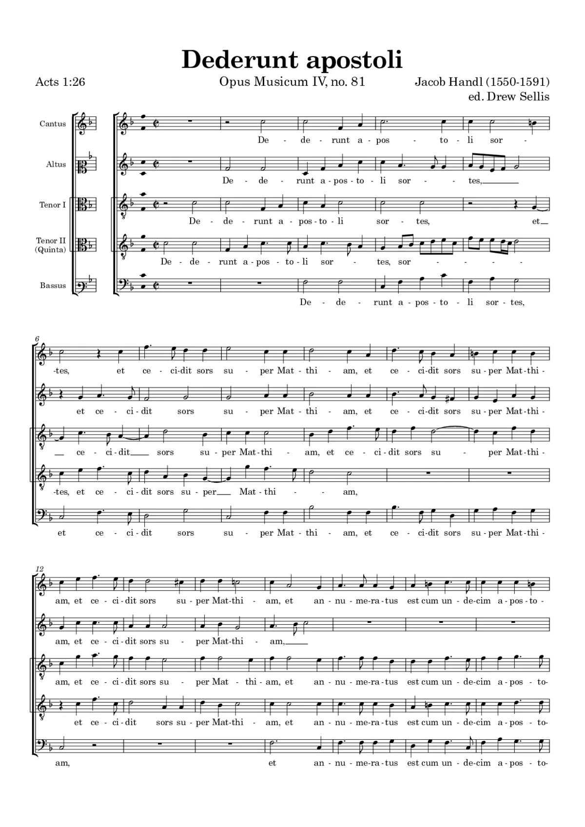 Dederunt apostoli - Page 1