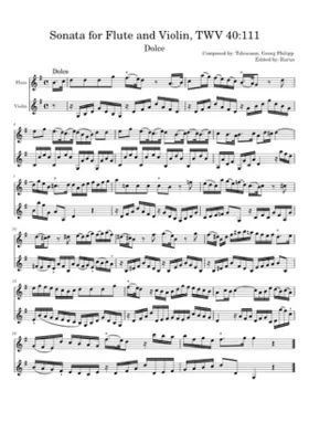 Sonata for Flute and Violin TWV 40:111