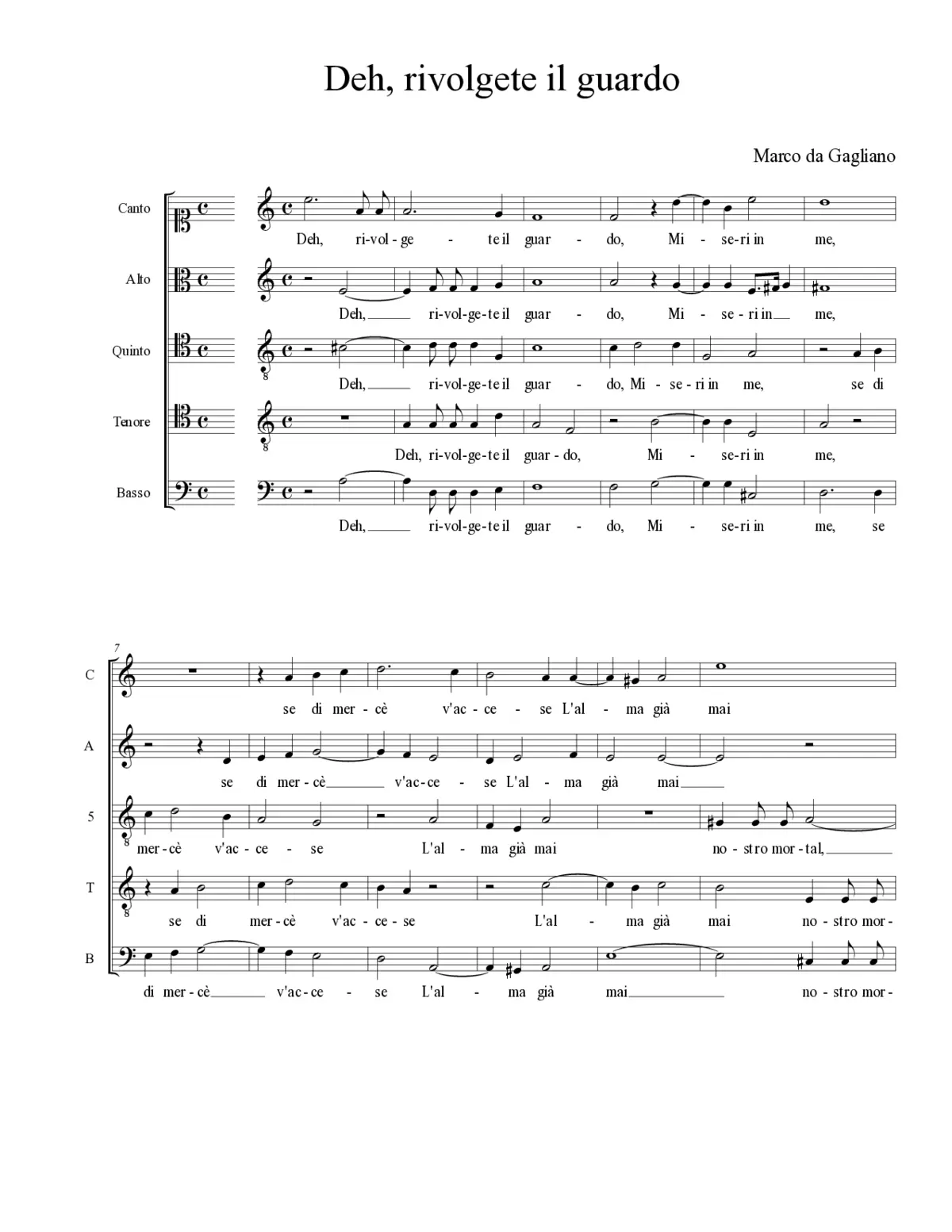 Deh, rivolgete il guardo - Page 1