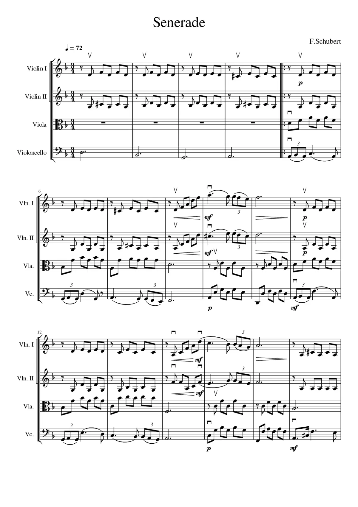 Senerade full scores - Page 1
