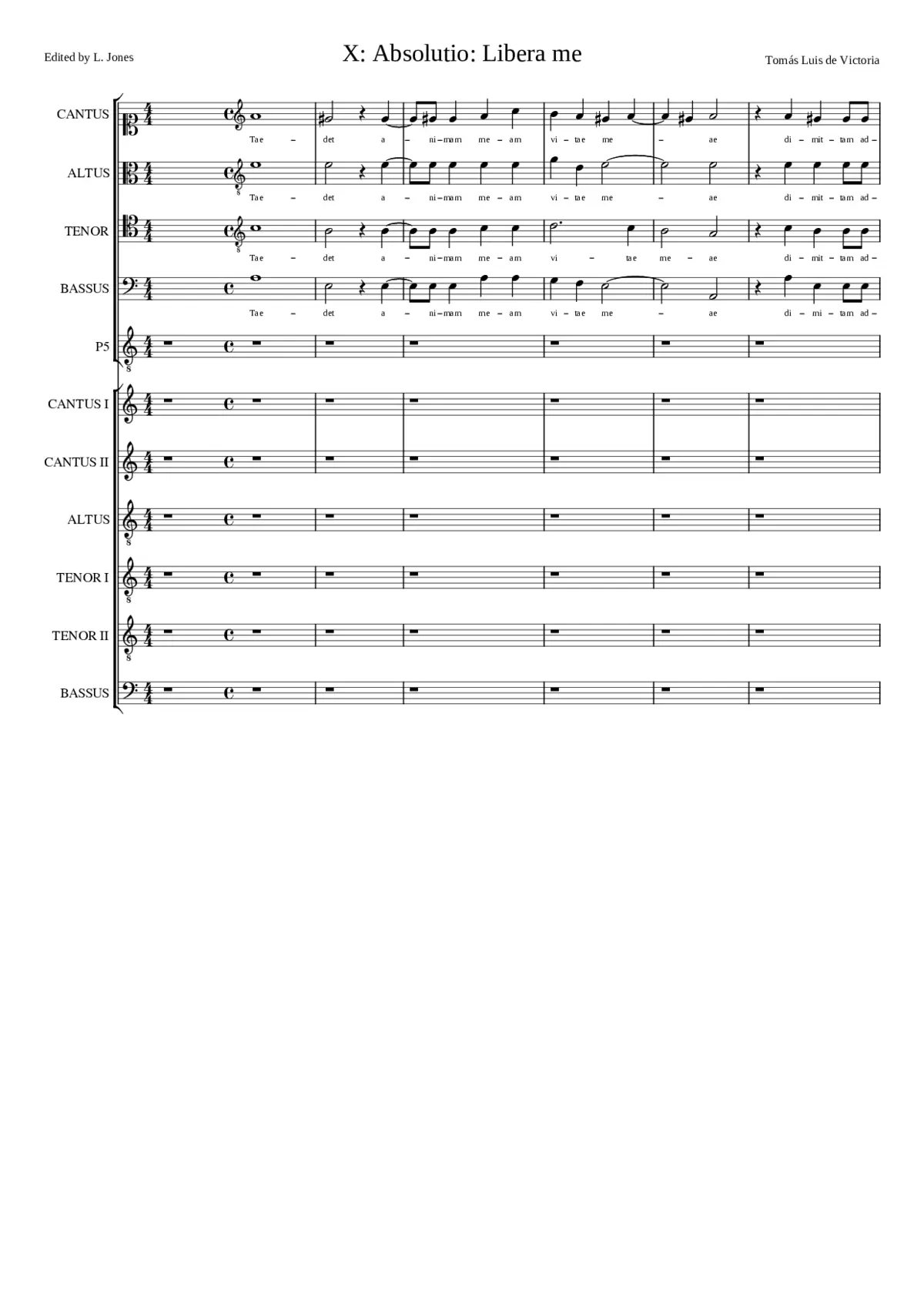 Missa pro defunctis a 6 - Page 1