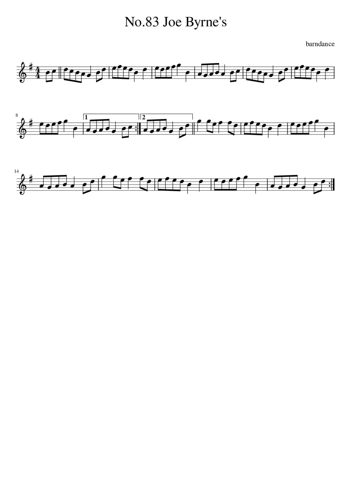 No.83 Joe Byrne's - Page 1