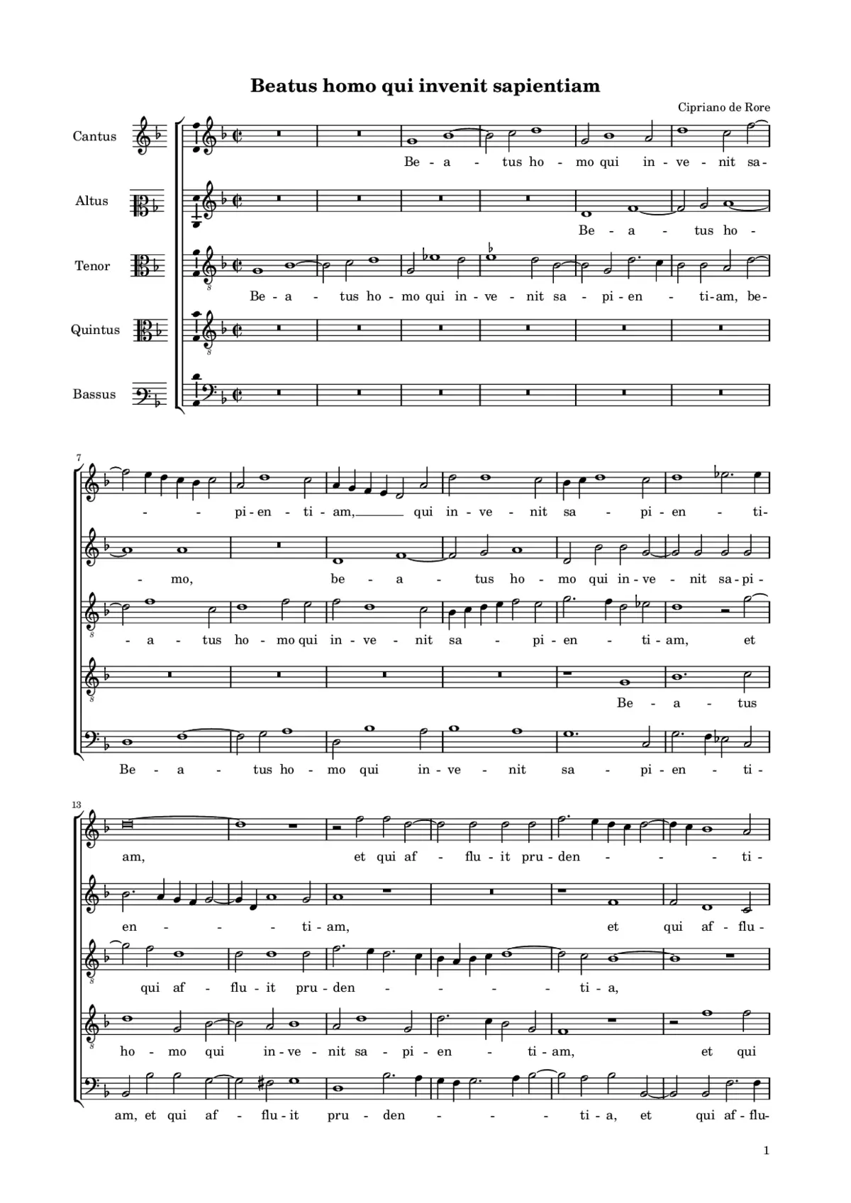 Beatus homo - Page 1