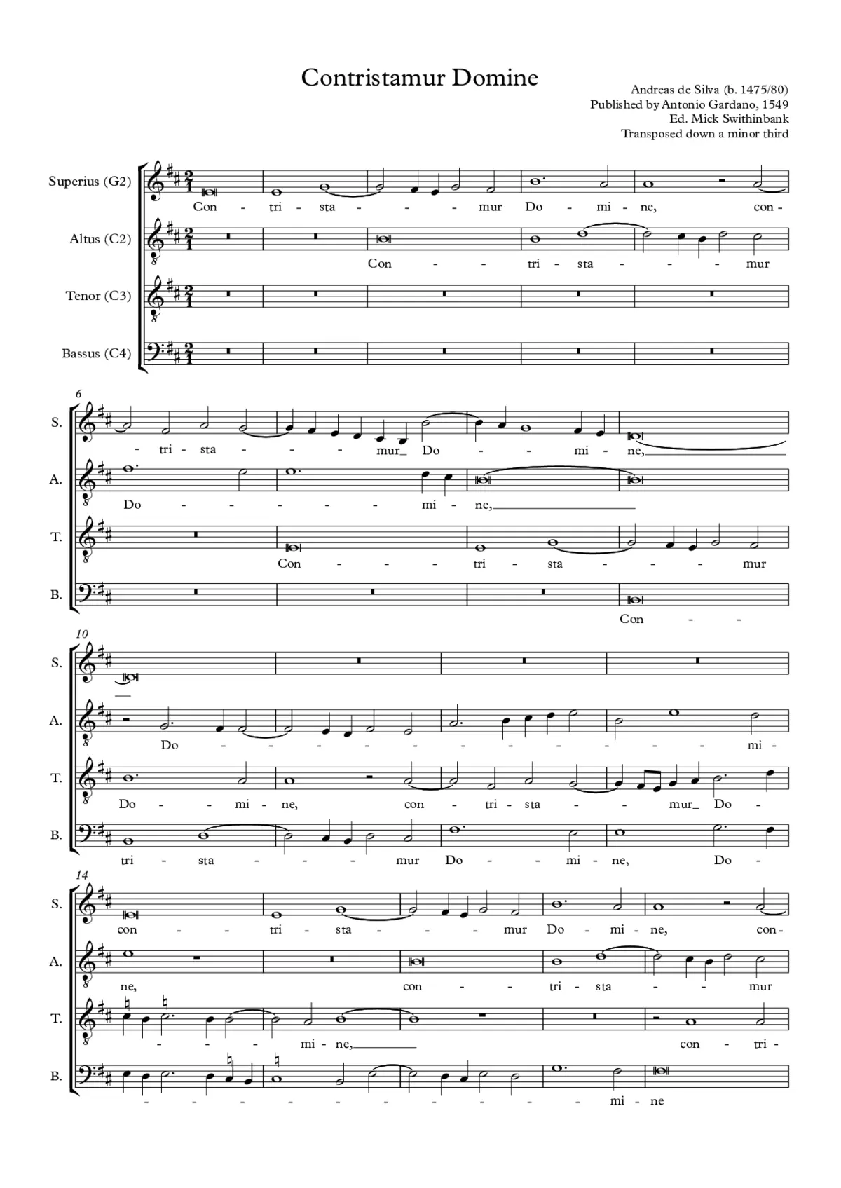 Contristamur Domine - Page 1