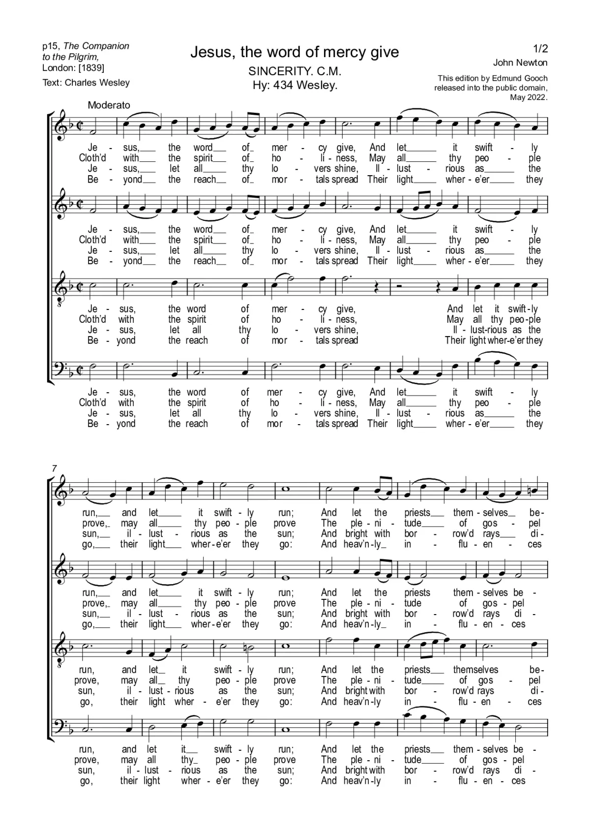 Jesus, the word of mercy give - Page 1