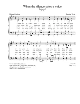 When the silence takes a voice