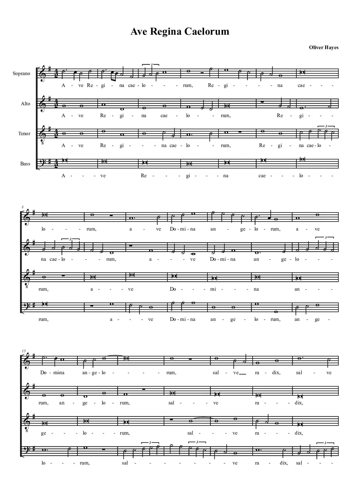 Ave Regina - Page 1