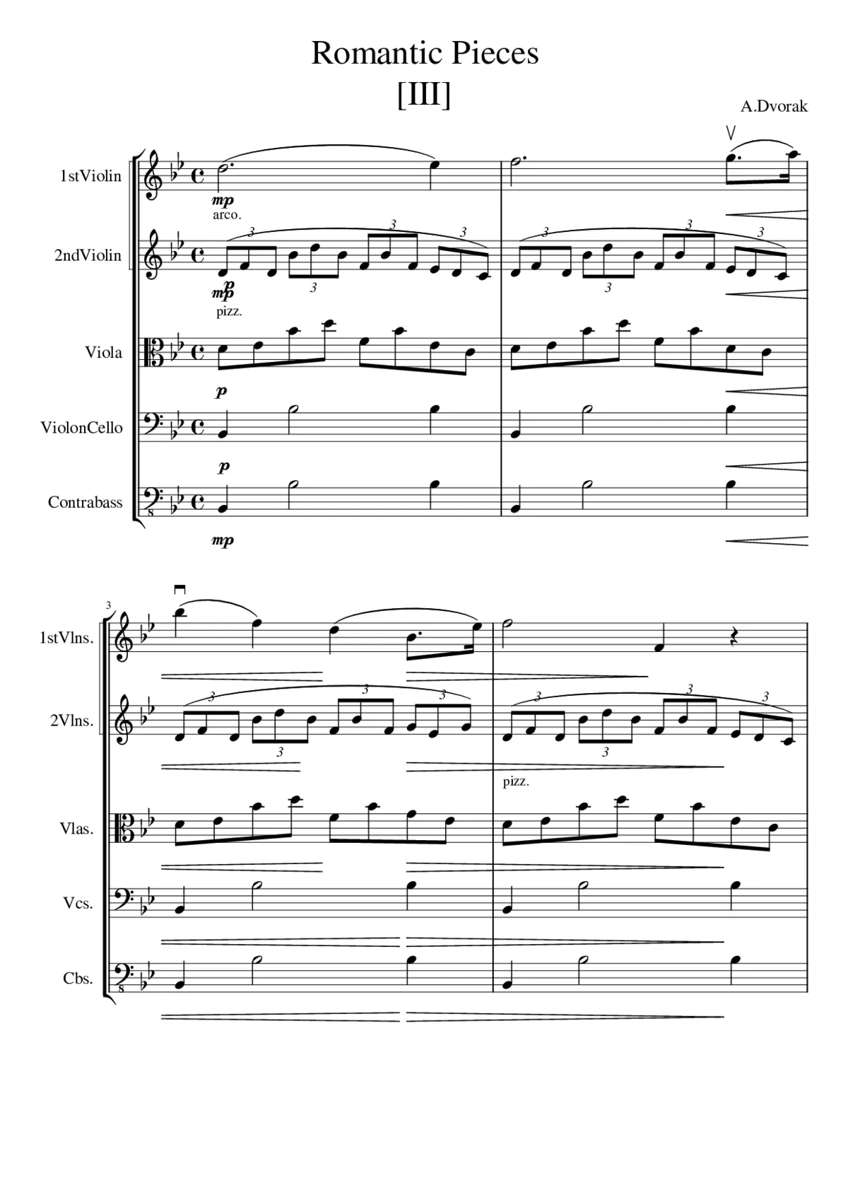 Romantic Pieces 3 - Page 1