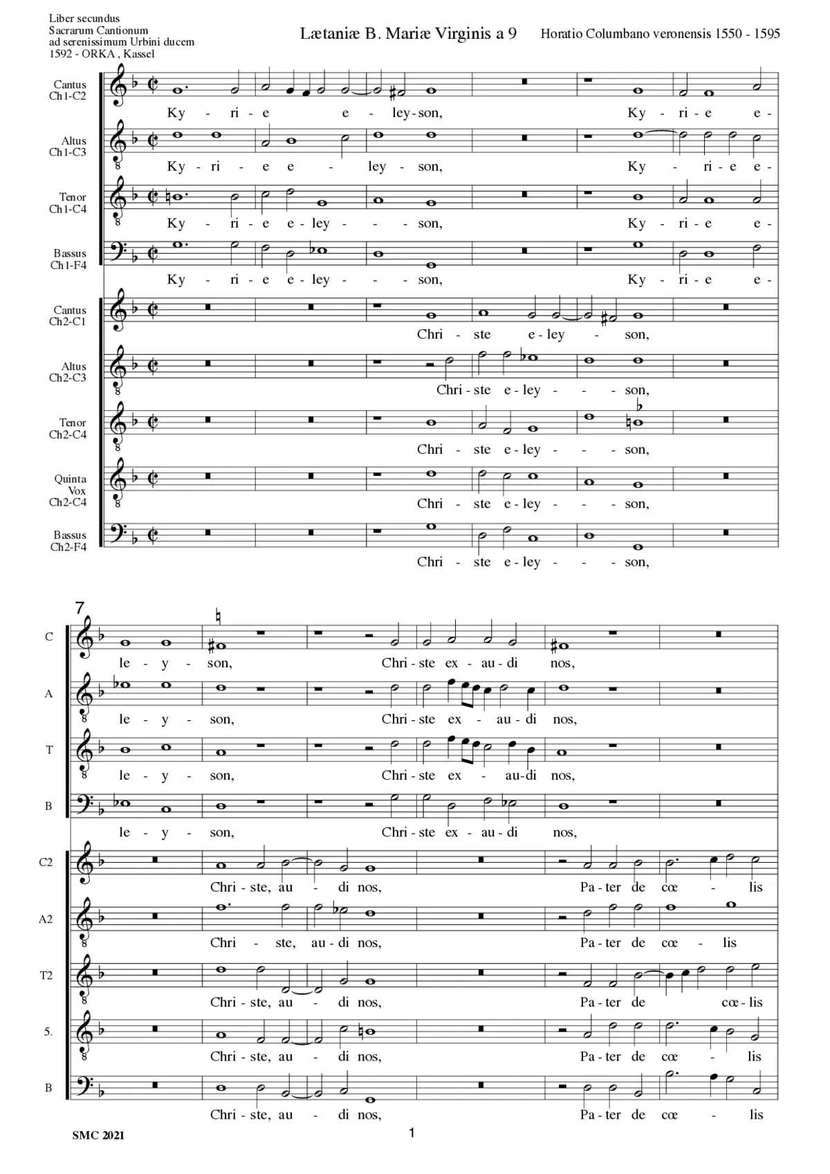 Lætaniæ B. Mariæ Virginis - Page 1