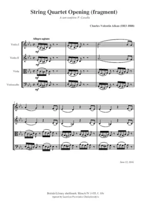 String Quartet in C minor (fragment)