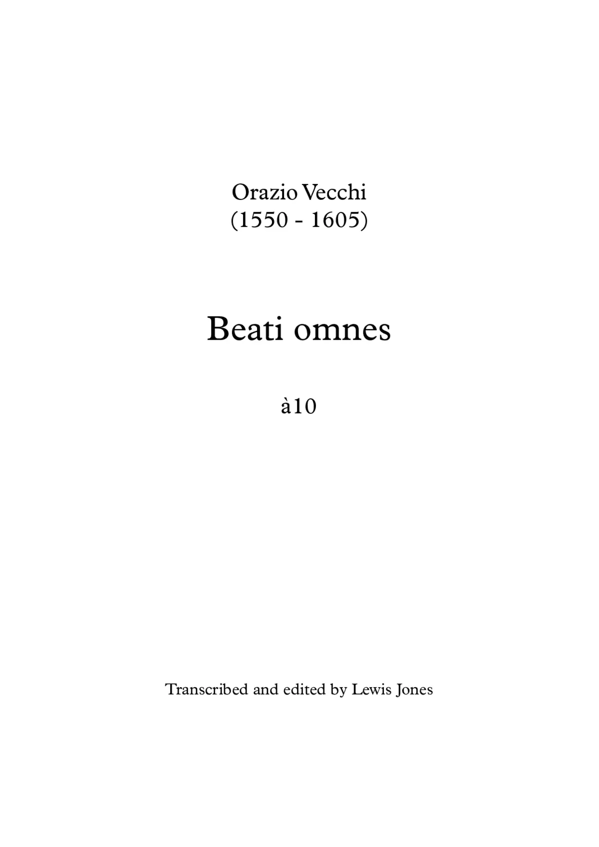 Beati omnes qui timent - Page 1