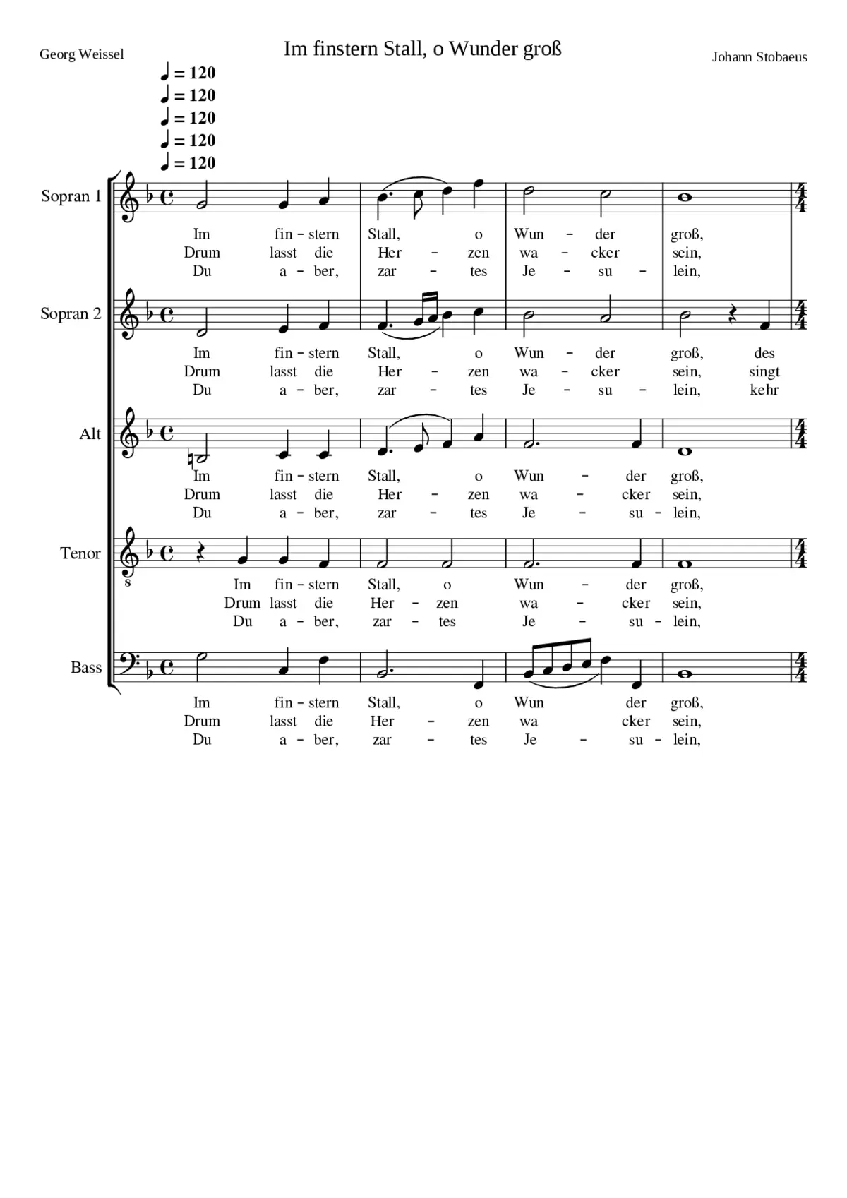 Im finstern Stall - Page 1