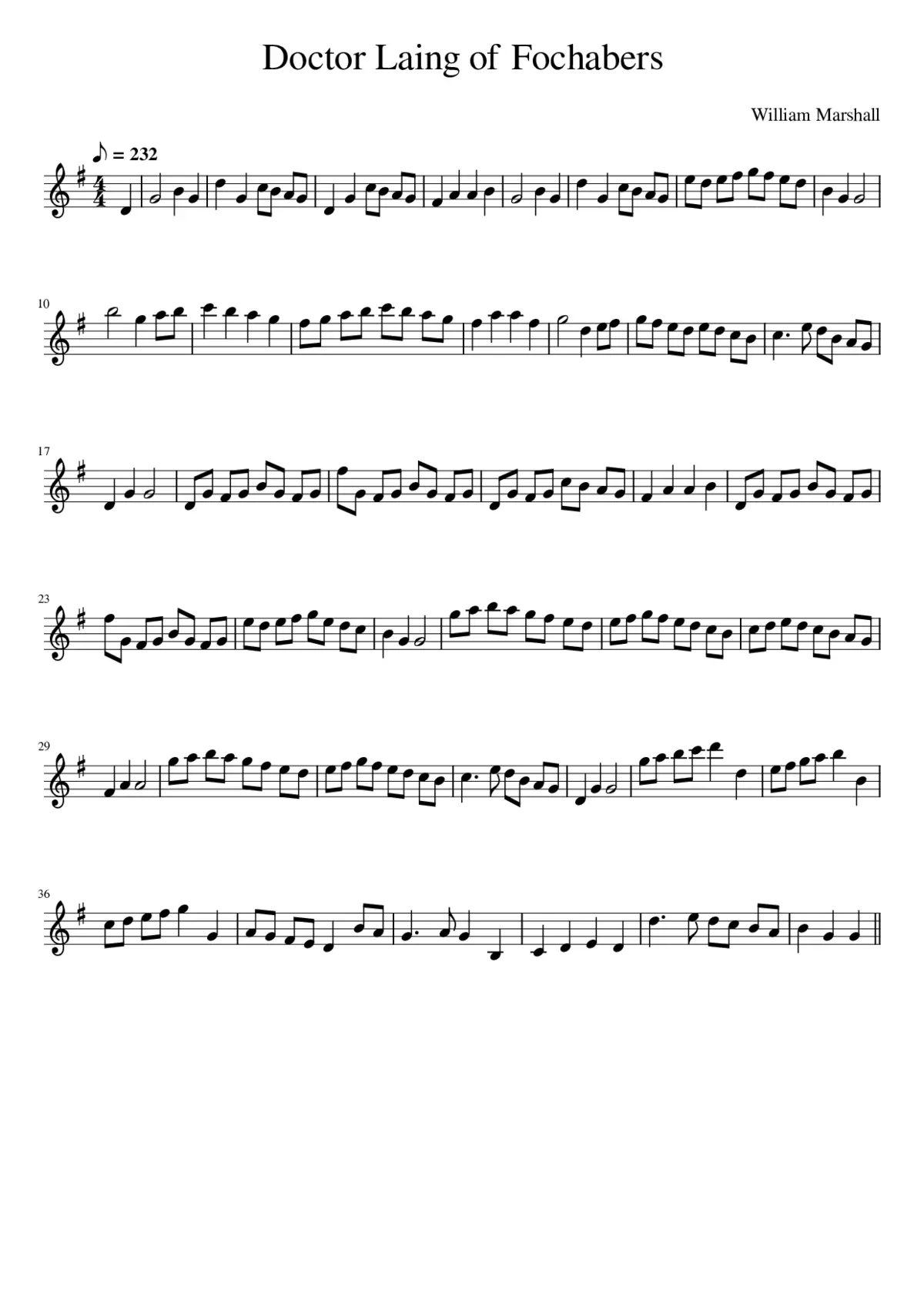 Doctor Laing of Fochabers - Page 1