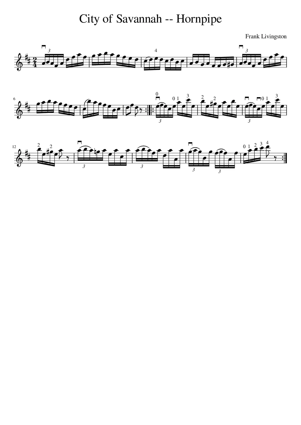 City of Savannah -- Hornpipe - Page 1