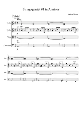 String quartet 1 in A minor