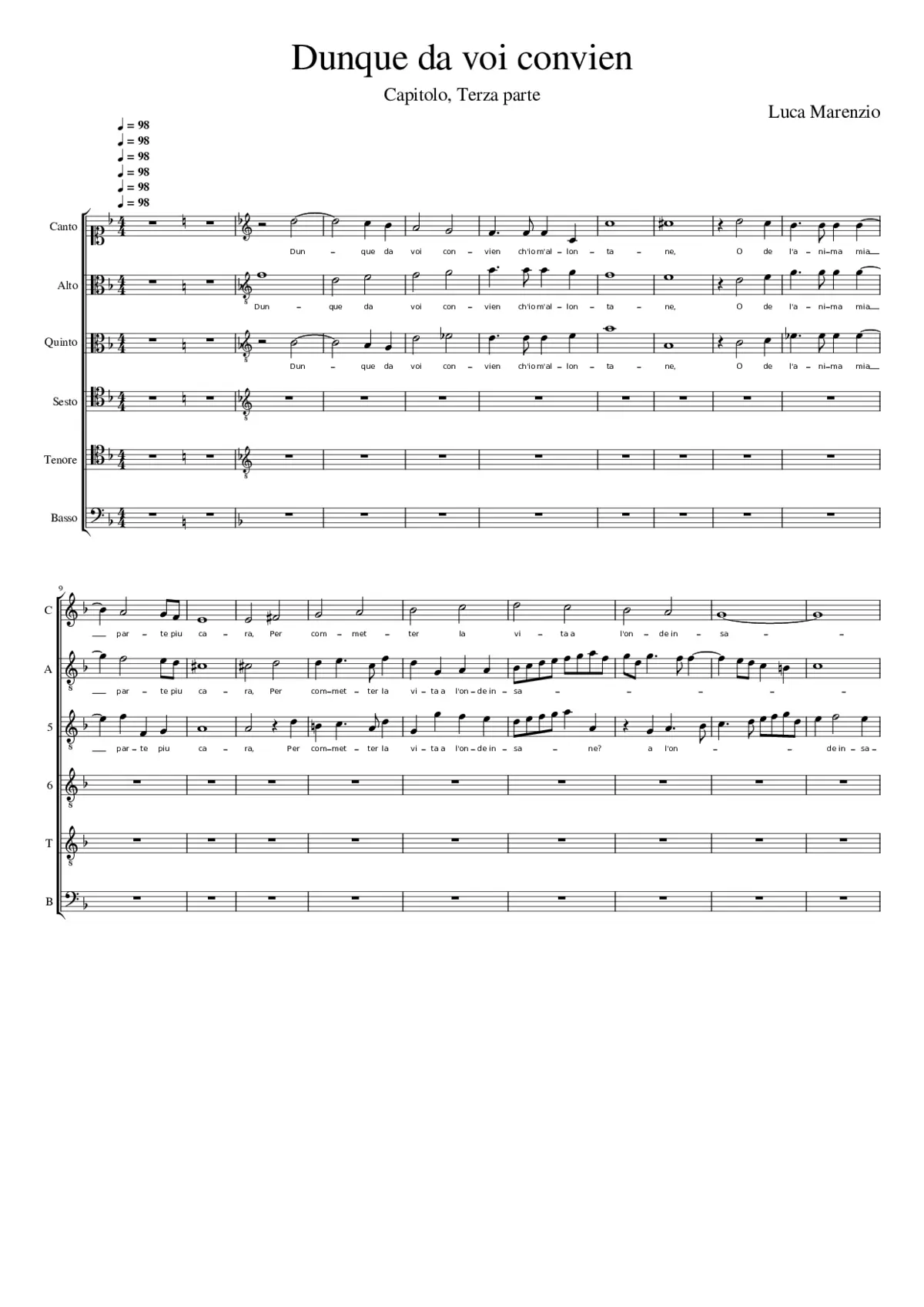 Dunque da voi convien - Page 1