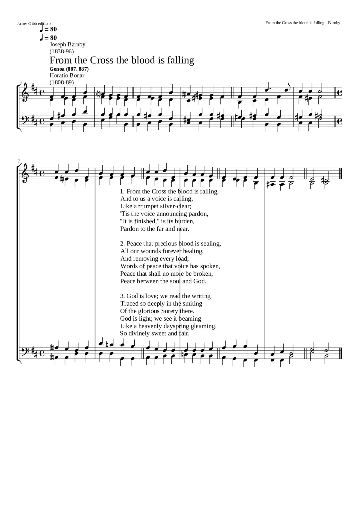 From the cross the blood is falling - Page 1