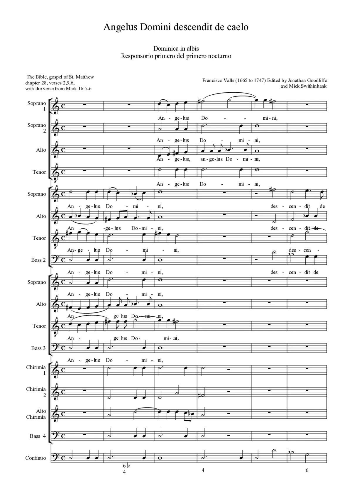 Angelus Domini descendit de caelo - Page 1