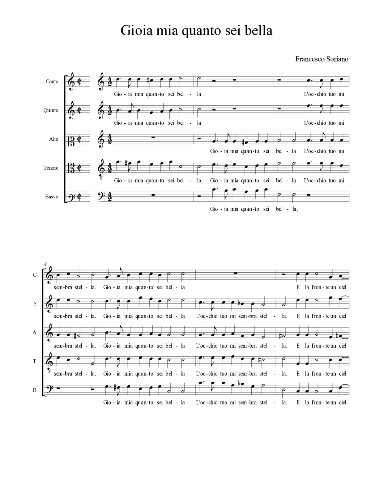 Gioia mia quanto sei bella - Page 1