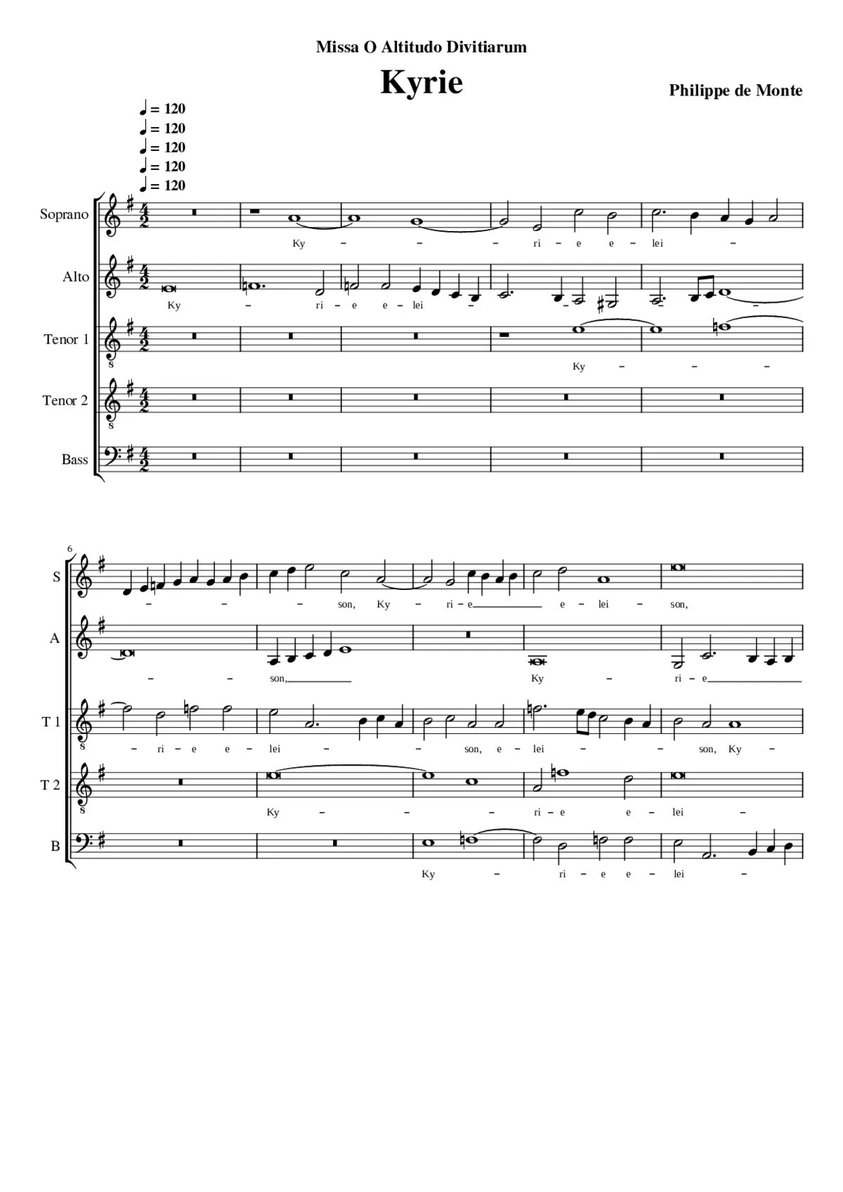 Missa O altitudo divitiarum - Page 1