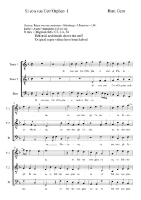 Si con sua cetr' Orpheo I