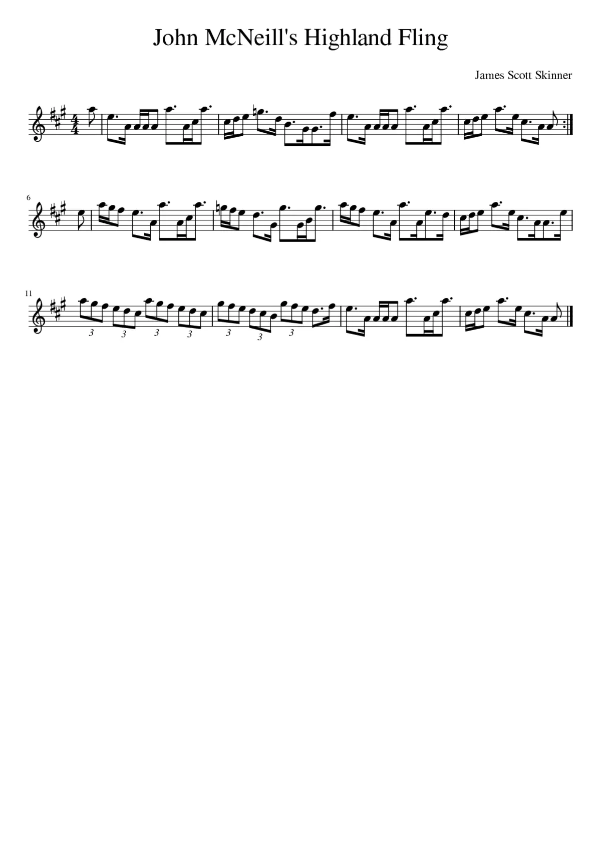 John McNeill's Highland Fling - Page 1