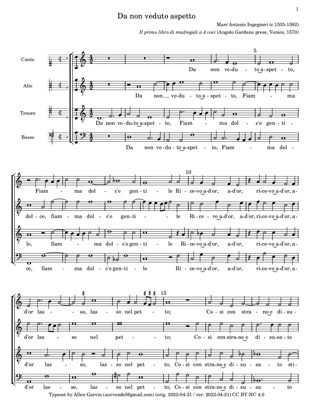 Da non veduto aspetto - Page 1