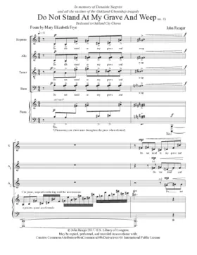 Do not stand at my grave and weep