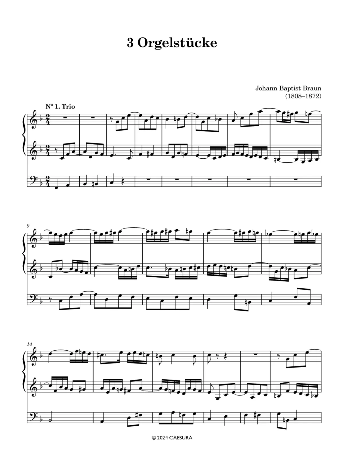 3 Orgelstücke - Page 1