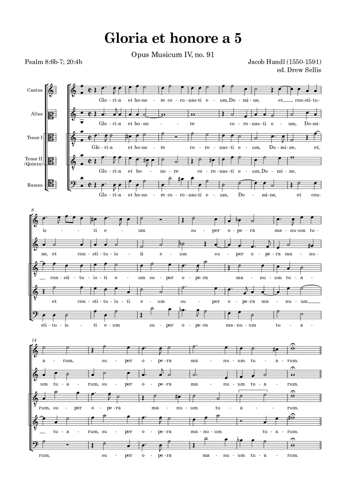 Gloria et honore a 5 - Page 1