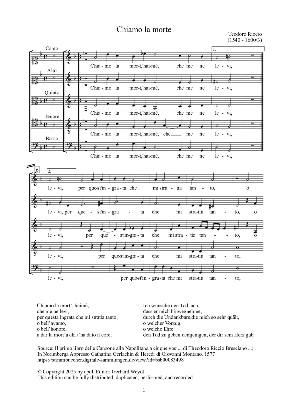 Chiamo la morte - Page 1