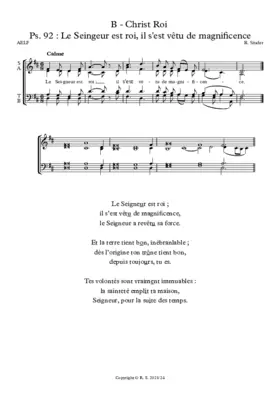 B - Christ Roi : Ps. et Acclamation