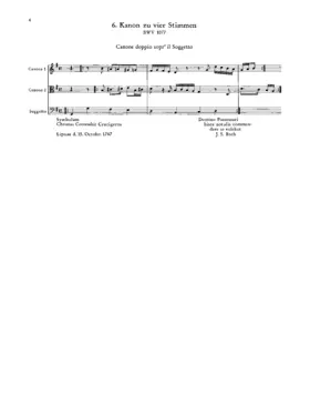 Kanon zu vier Stimmen