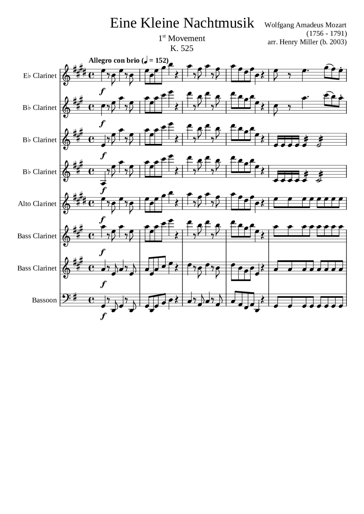Eine kleine Nachtmusik K.525 - Page 1