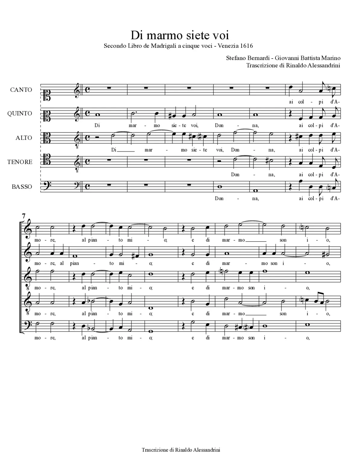 Di marmo siete voi - Page 1