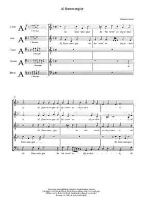 Al fiammengiar de bei vostr' occhi ardenti