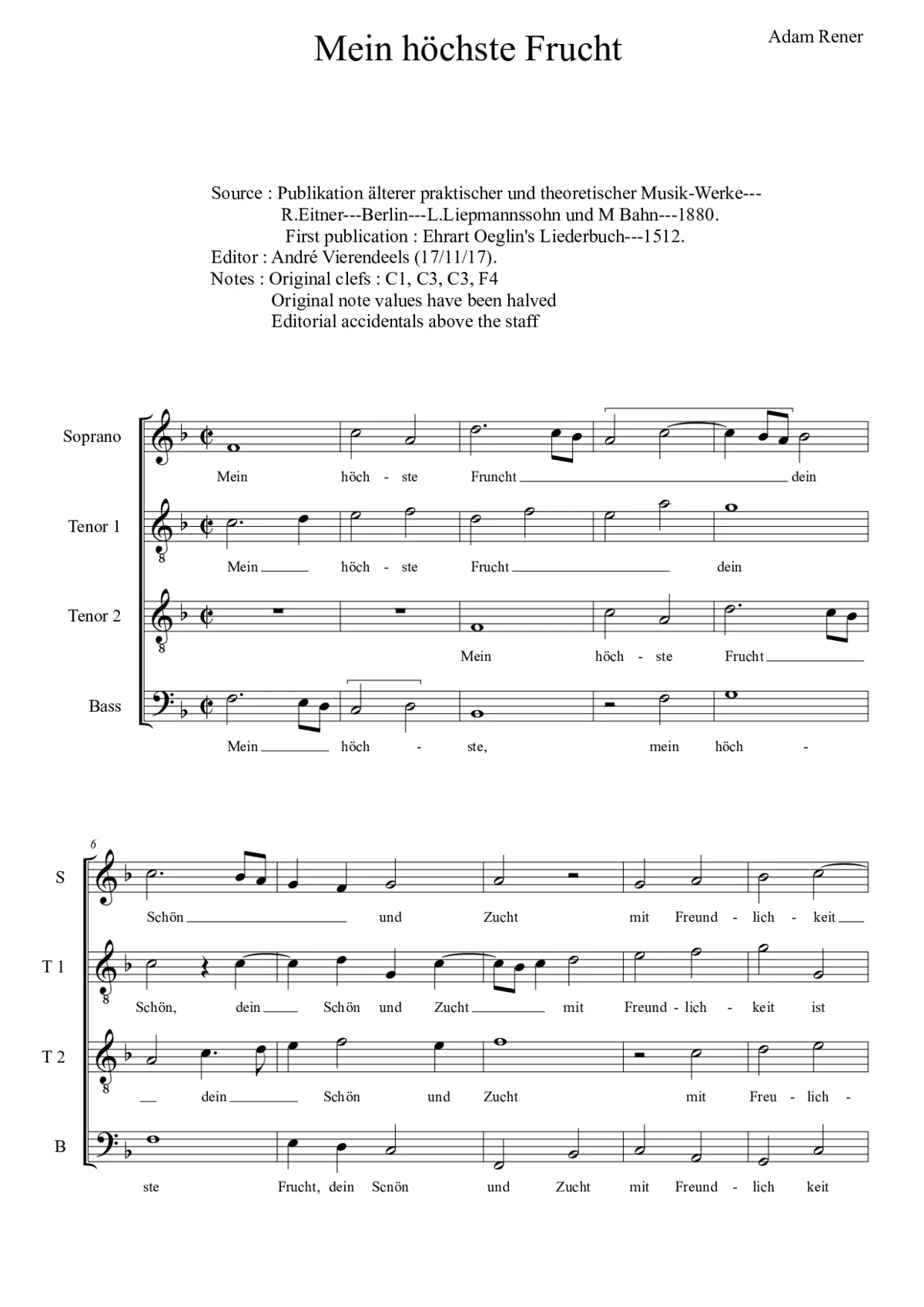 Mein höchste Frucht - Page 1