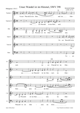 Unser Wandel ist im Himmel, SWV 390
