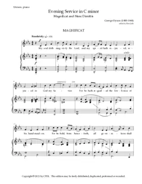 Evening Service in C minor