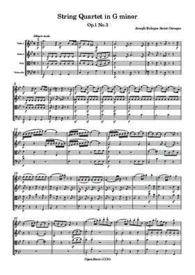 String Quartet in G minor, Op.1 No.3