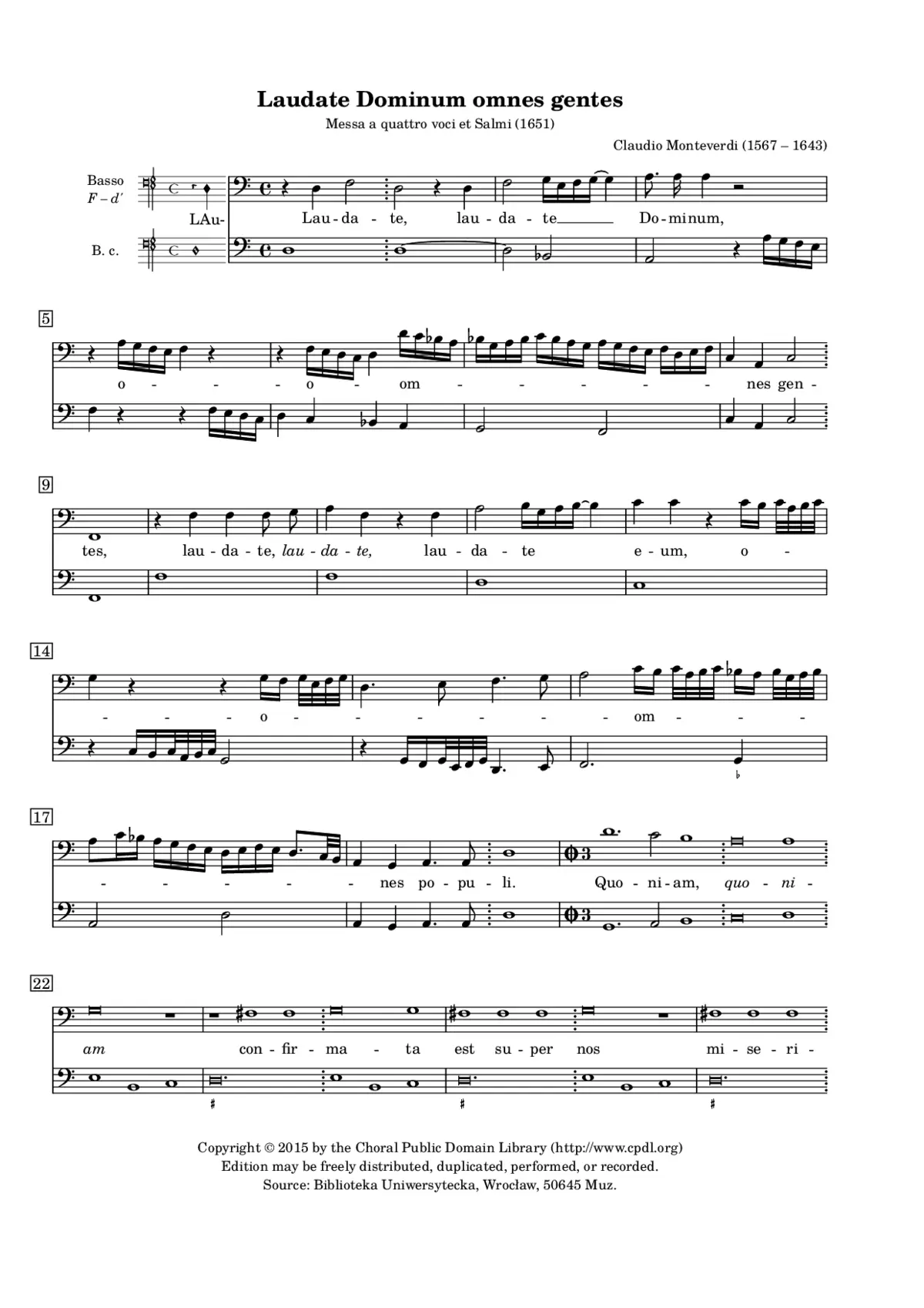 Laudate Dominum omnes gentes - Page 1